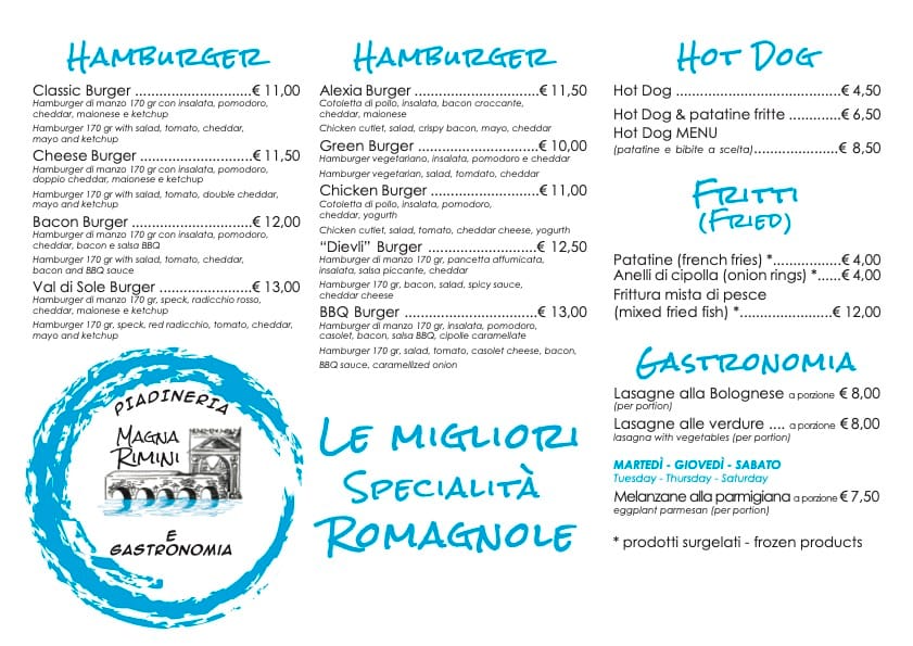Menù Malè